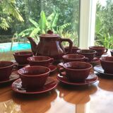 Set 12 coffee cups and vintage coffee maker