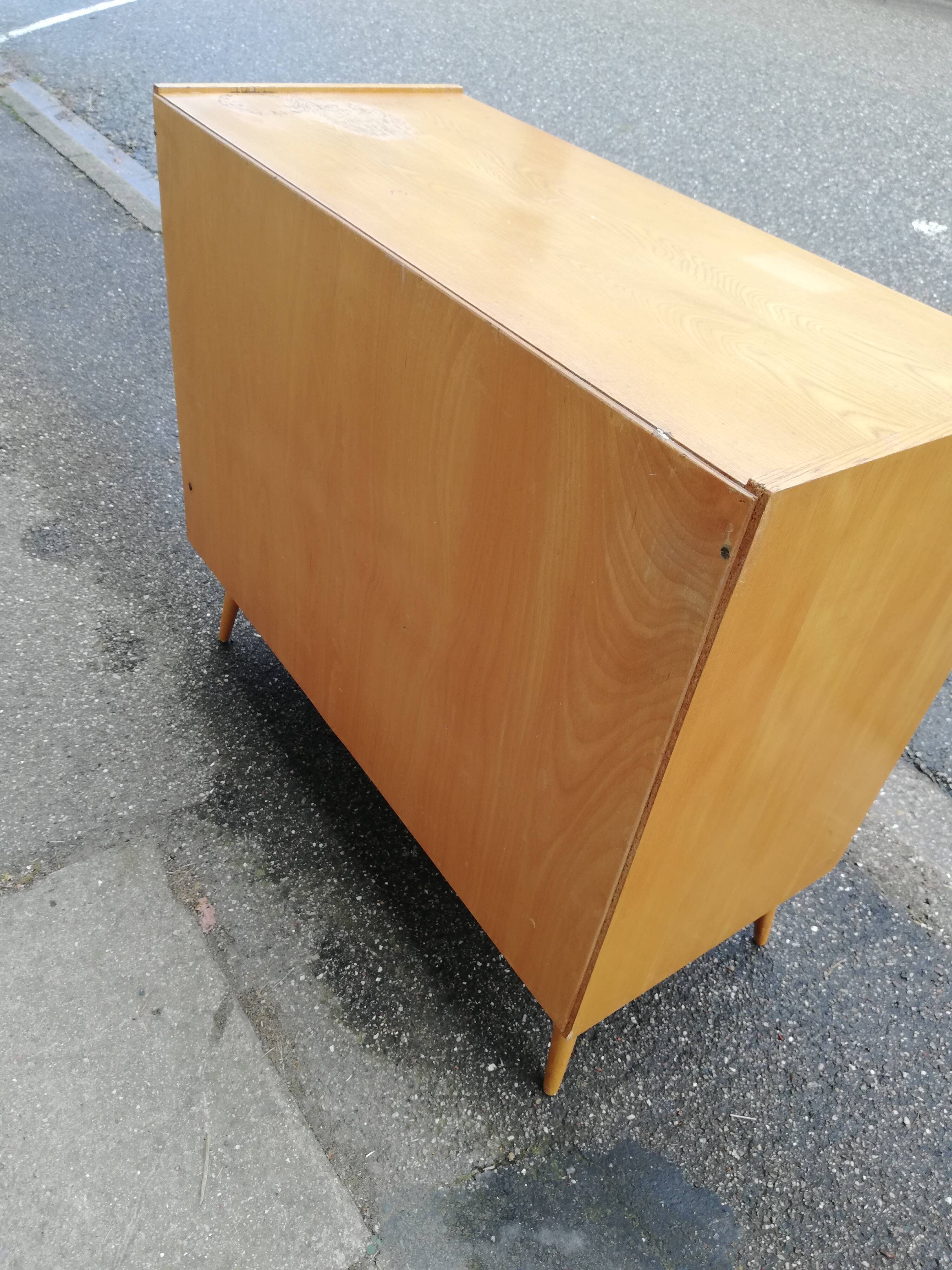 Vintage buffet 2 doors 1 light wood drawer