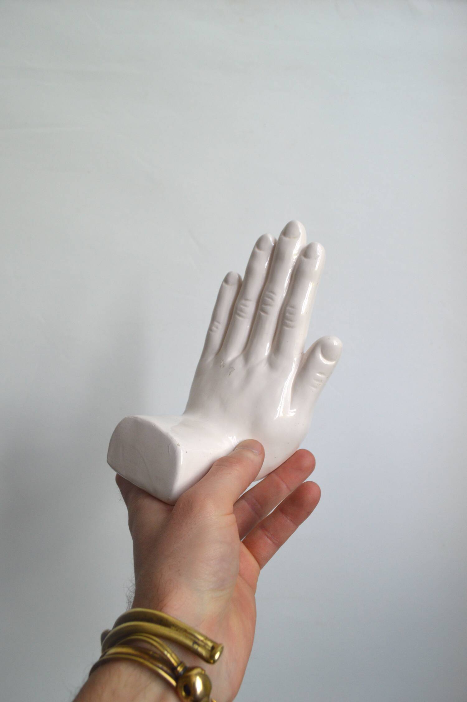 Ceramic hand bookends