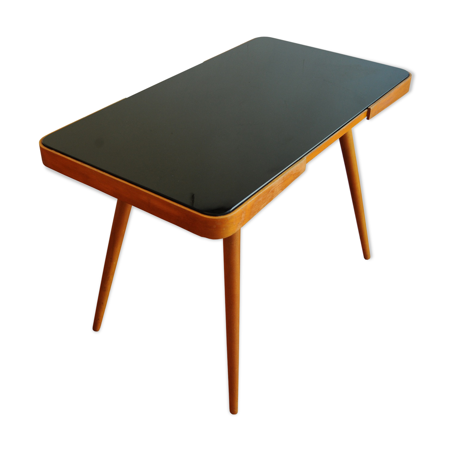 Table basse en opaline noire travail tchèque
