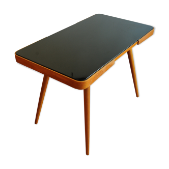 Table basse en opaline noire travail tchèque