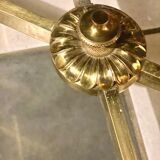 Coffee table glass and brass