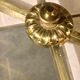 Coffee table glass and brass