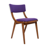 Chaise Bumerang Mid-Century Moderne, Laine Violet Pourpre, Pologne, années 1960