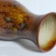High potter's vase with flared neck with tachist enamel
