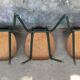 Trio of industrial tubular chairs - design 1960