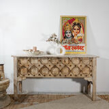 Carved wooden console