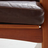 Danish leather sofa set by Arne Wahl Iversen for Komfort