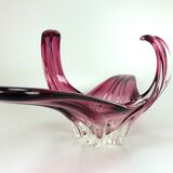 XXL 70s Murano bowl Murano glass purple white fruit bowl design