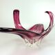 Bol murano verre violet blanc bol de fruits design