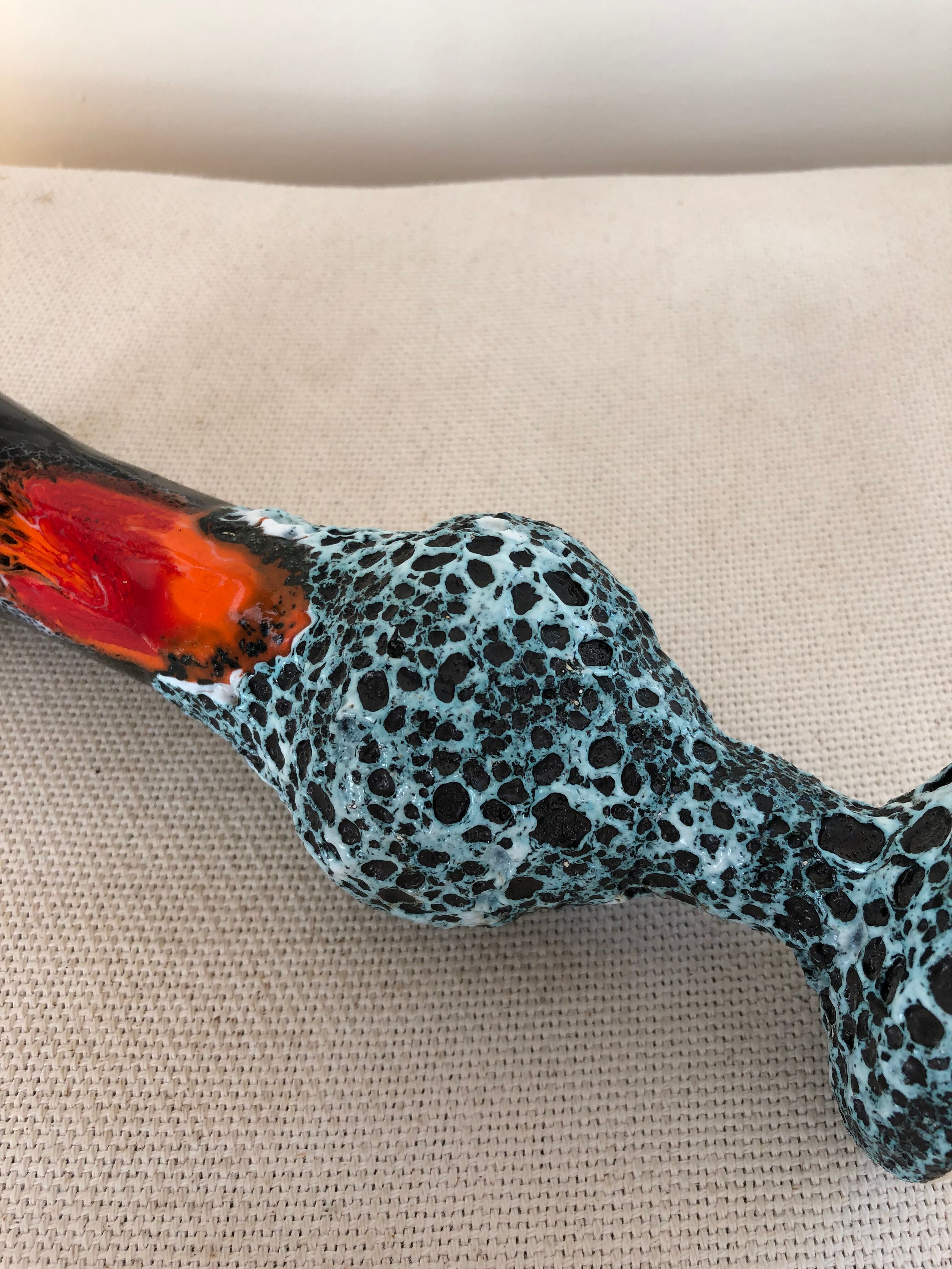 Vase Soliflore fat lava ceramic sea foam