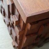 Solid oak bar chest paul evans style