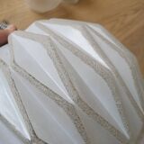 Vintage origami glass globe pendant light