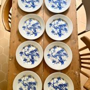 Set of eight German porcelain plates from the 1950s