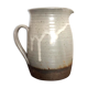Enamelled sandstone jug signed vintage