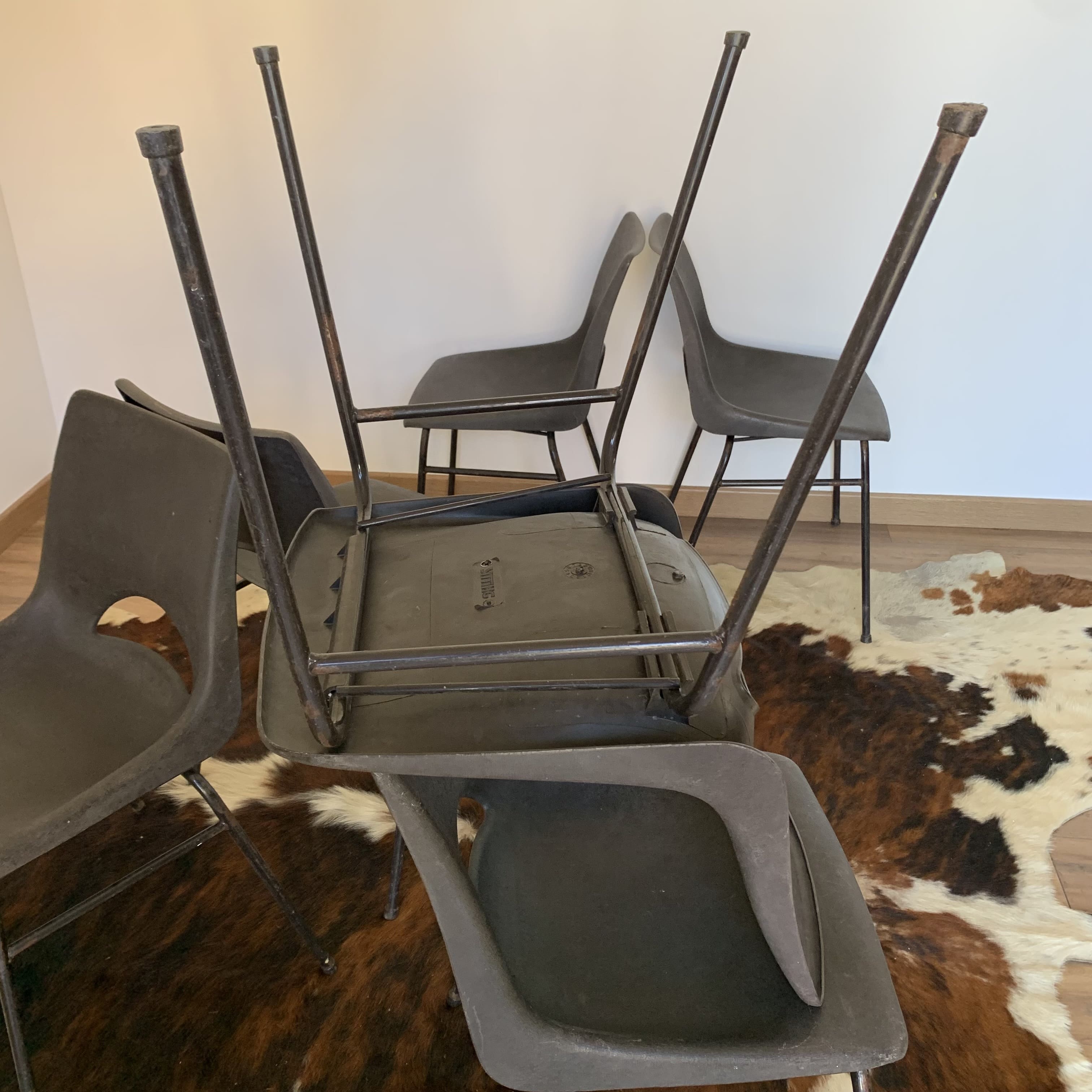 Set of 6 chairs plastic shell brand Sitting