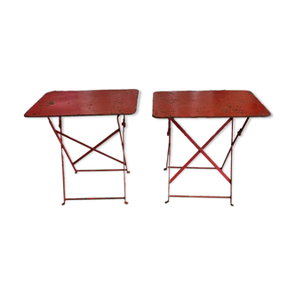 Tables de bistrot métalliques pliantes