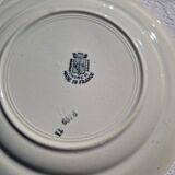 Set of 4 old dessert plates, Earthenware, Ironstone, Sté Amand