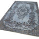Handmade distressed oriental 1980s 164 cm x 282 cm blue rug