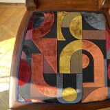 Vintage - 1930s chair with marquetry - Art Deco style - Renovated