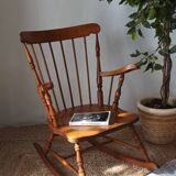 Vintage rocking chair made of beech wood