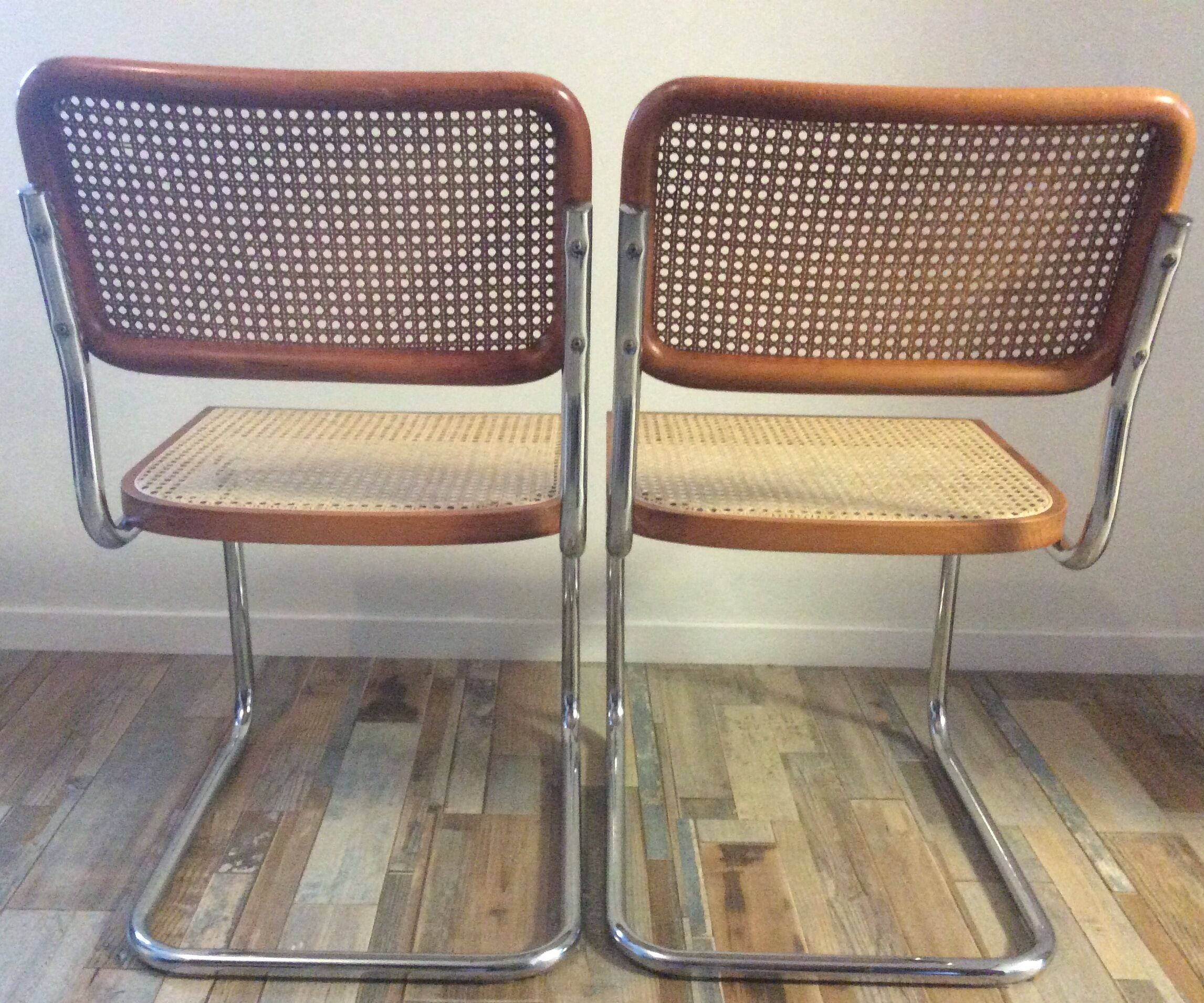 Pair of chairs Marcel Breuer Cesca B32