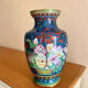 Large Asian cloisonné brass vase