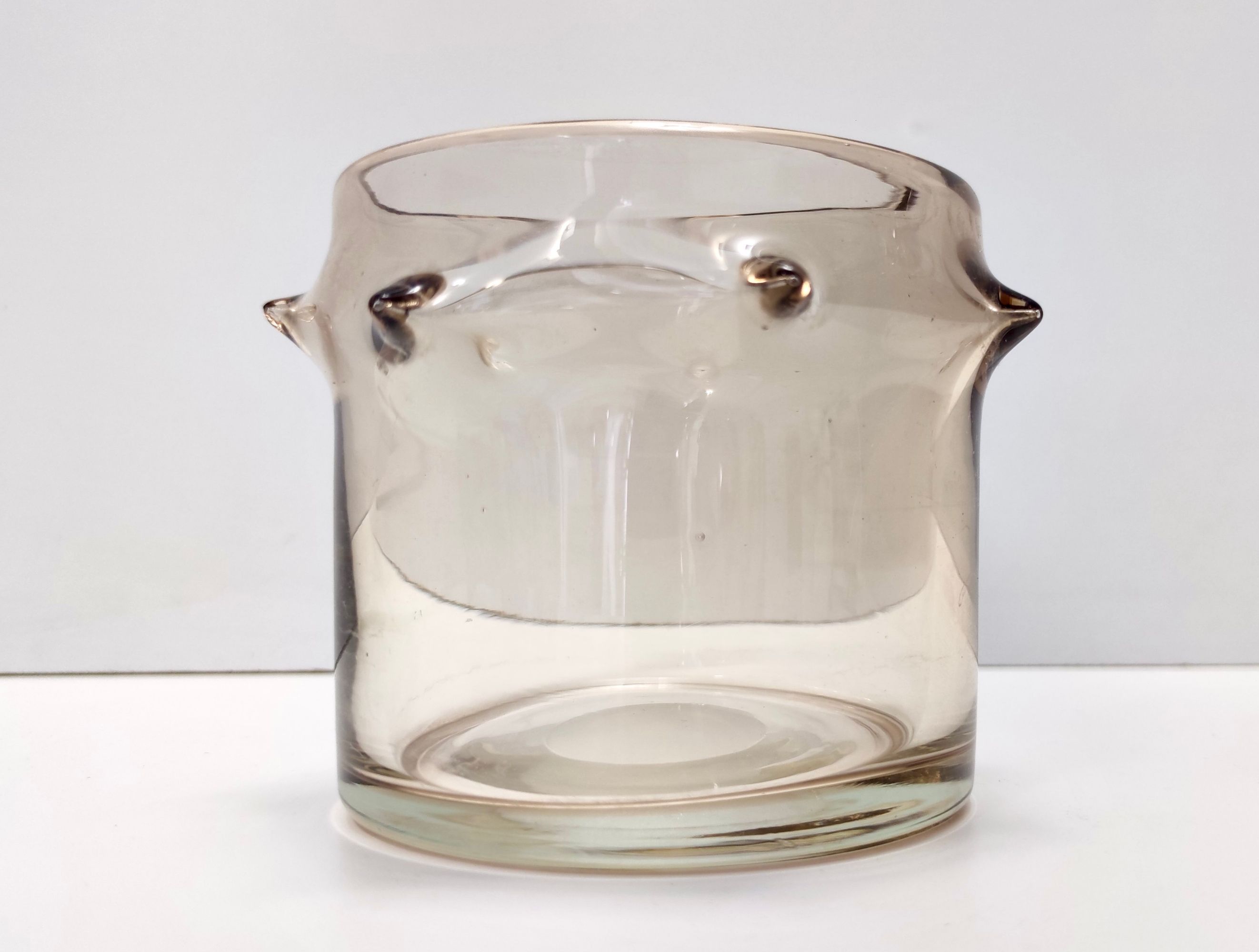Vintage Murano Glass Vase with Bugne ascribable to Ercole Barovier, Italy