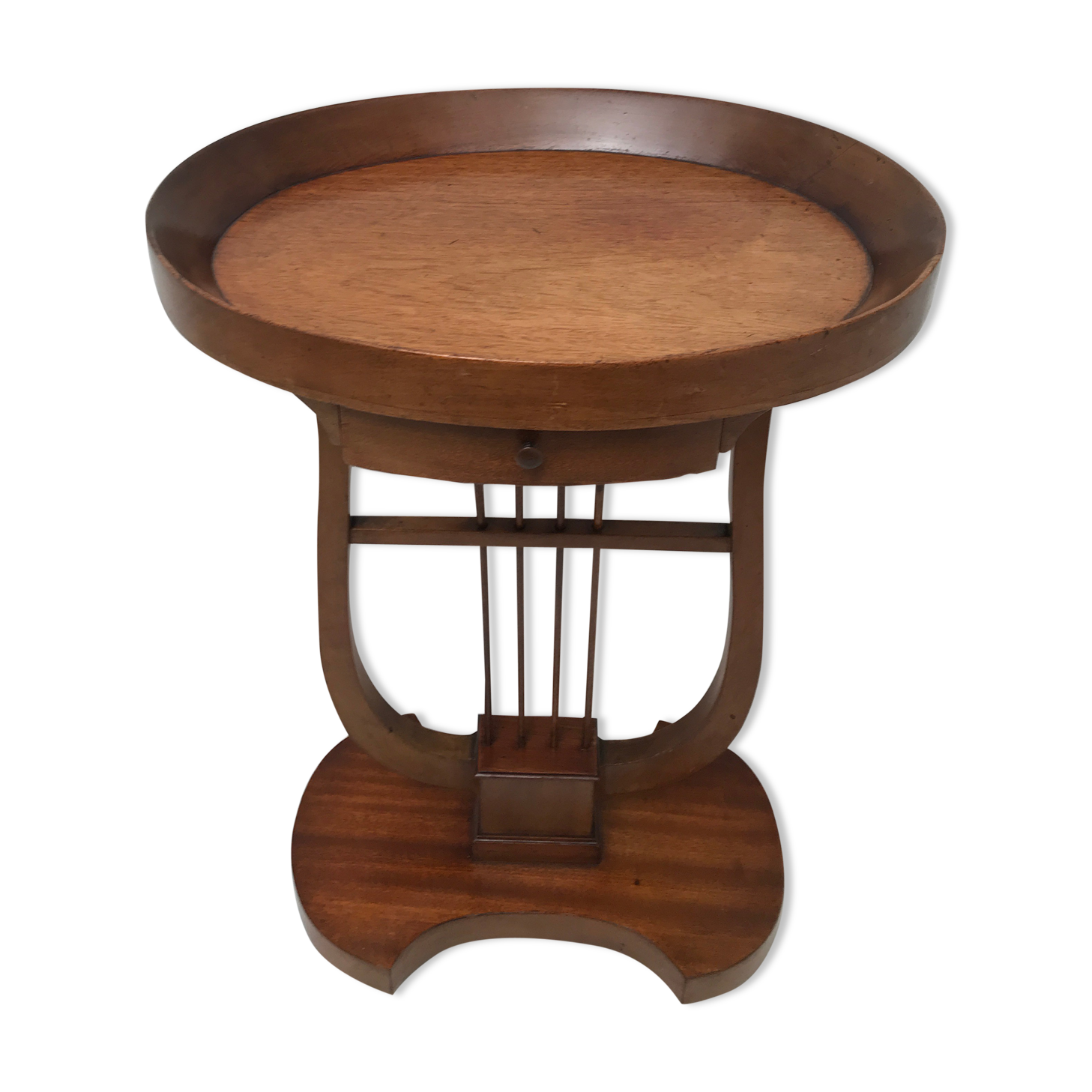 19th-century vintage lyre table