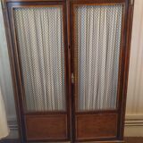 Library louis 15, old, door with fence