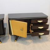 Paire de tables de chevet en bois hollandais, années 1950