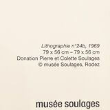 Pierre Soulages, poster representing lithograph #24b, Soulages Rodez Museum edition around 2020