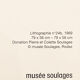 Pierre Soulages, poster representing lithograph #24b, Soulages Rodez Museum edition around 2020