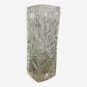 Vase en verre rectangulaire vintage