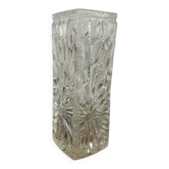 Vase en verre rectangulaire vintage