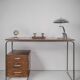 Bureau en noyer style Bauhaus Tchèque 1930s