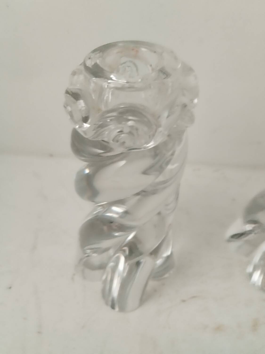 Pair of Baccarat candlesticks