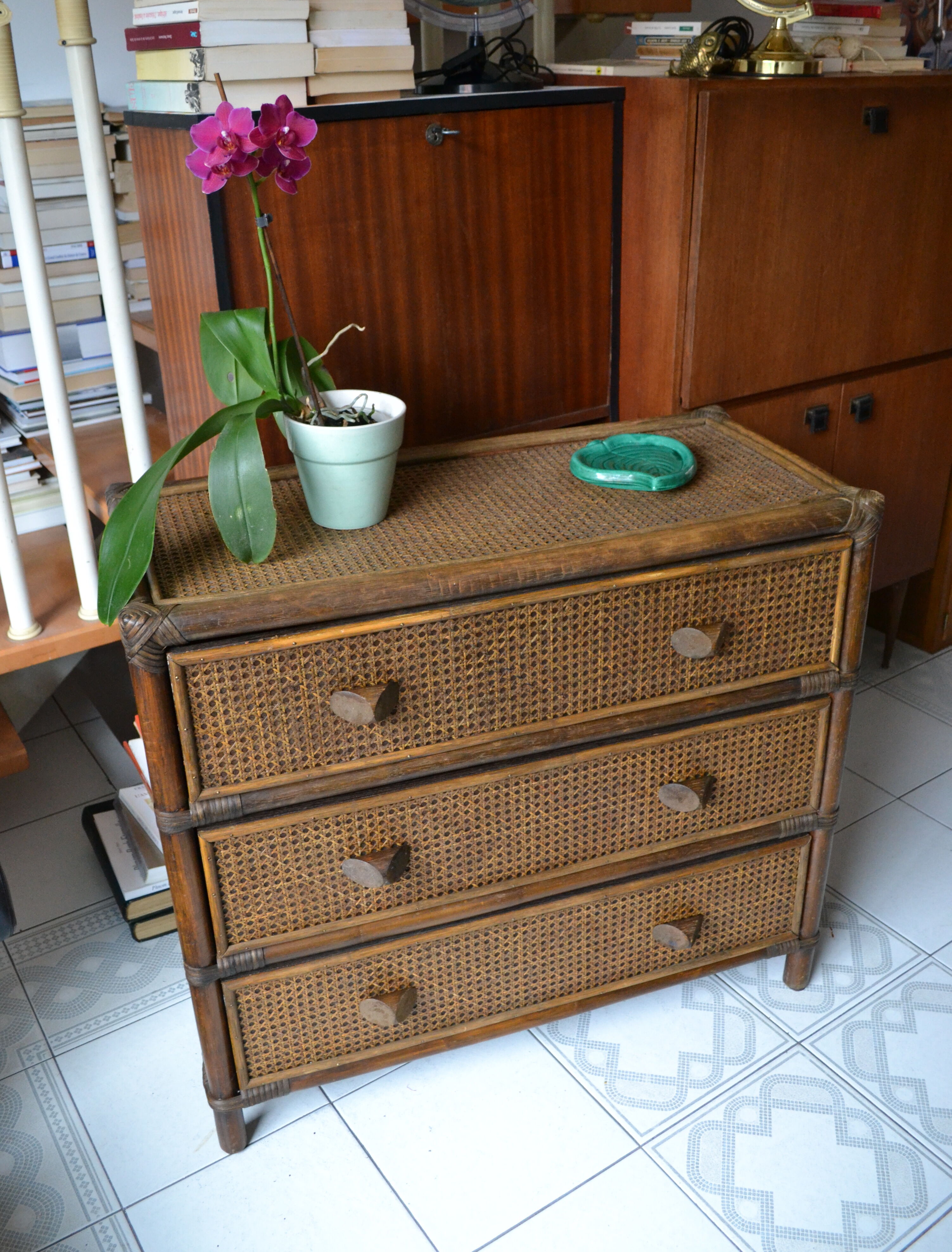 Vintage bamboo and rattan