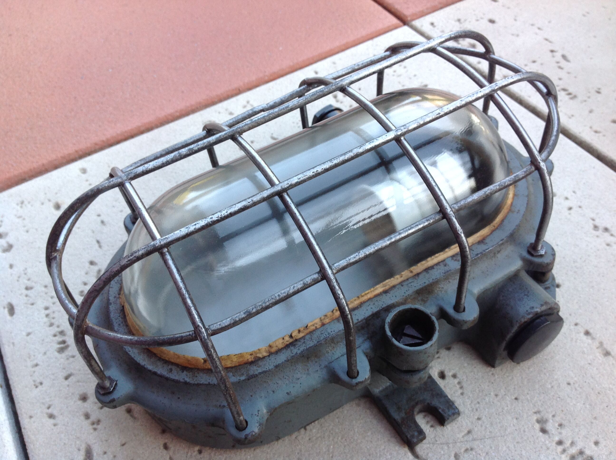 Kandem Bunkerlampe industrial window, vintage 30s