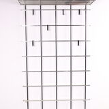 Vintage chrome color aluminum wall coat rack 1950s