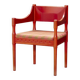 Fauteuil suédois teinté rouge, Nässjö 1960 Suède