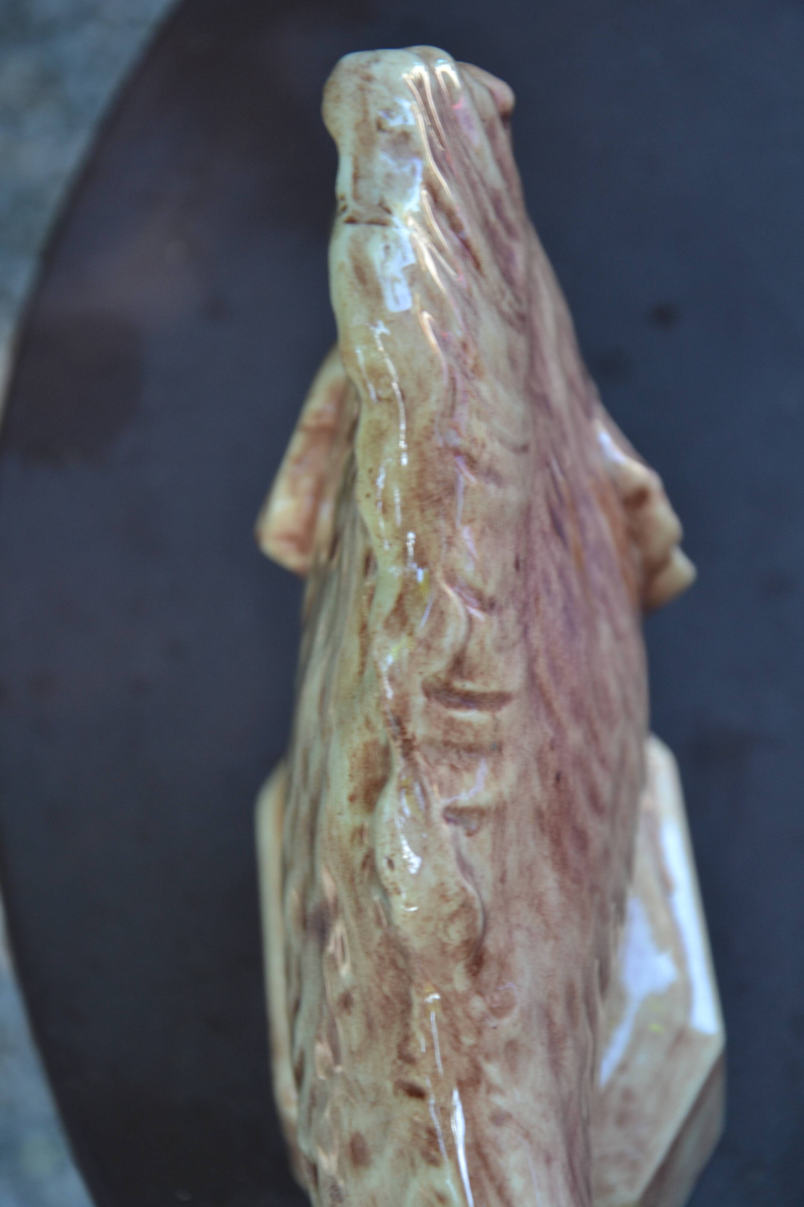 Ceramic fish statuette signed