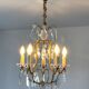 Lustre pampilles en cristal style Louis XVI, XXème