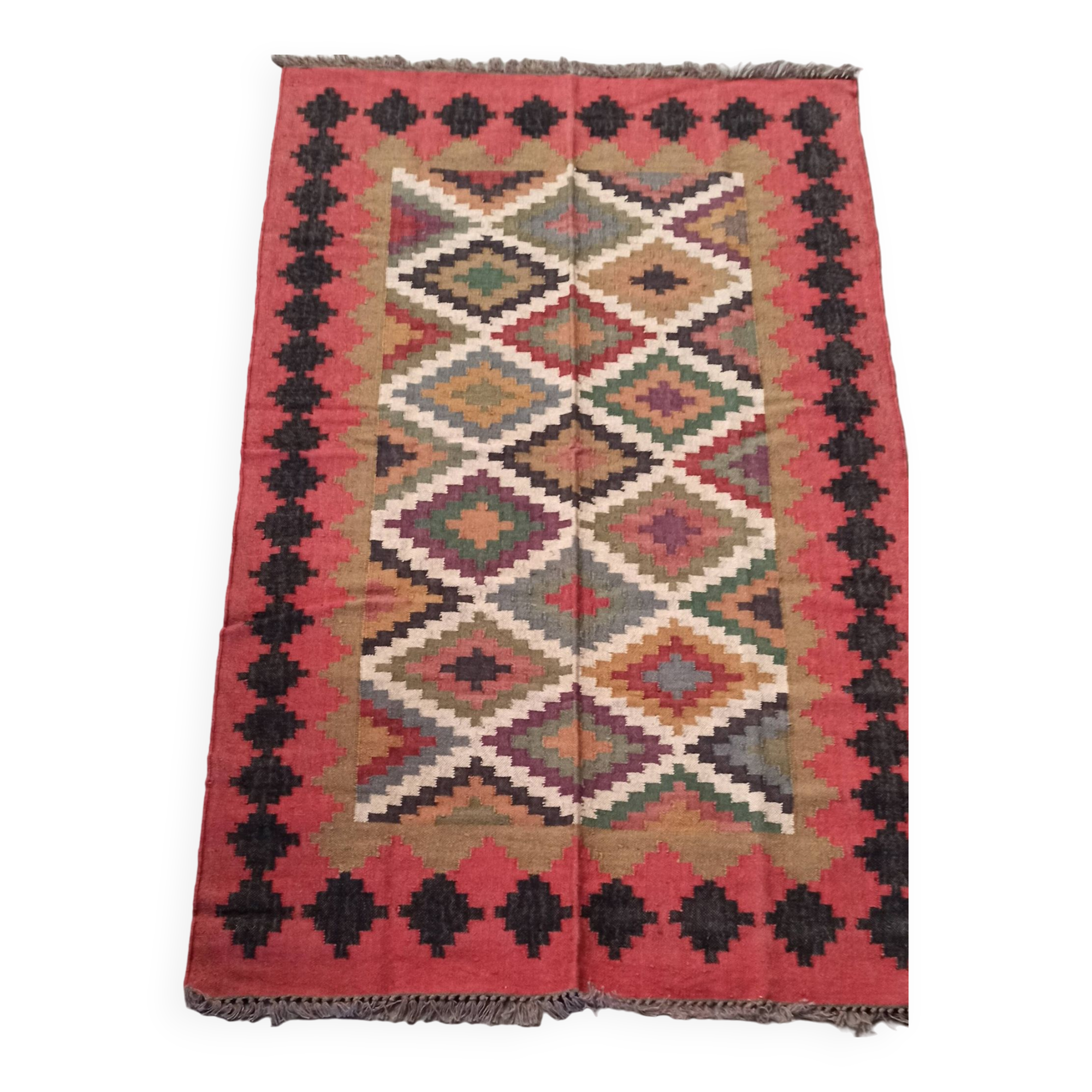 Kilim rug in jute and cotton. 150cm x 240cm