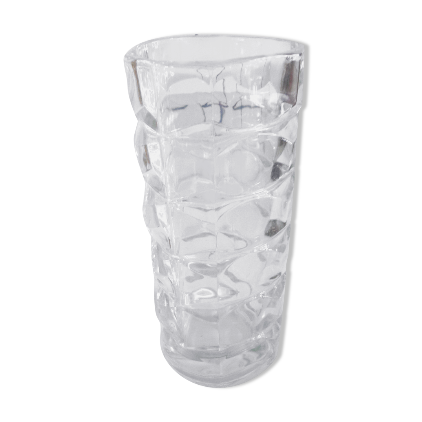 Art-deco triangular high vase