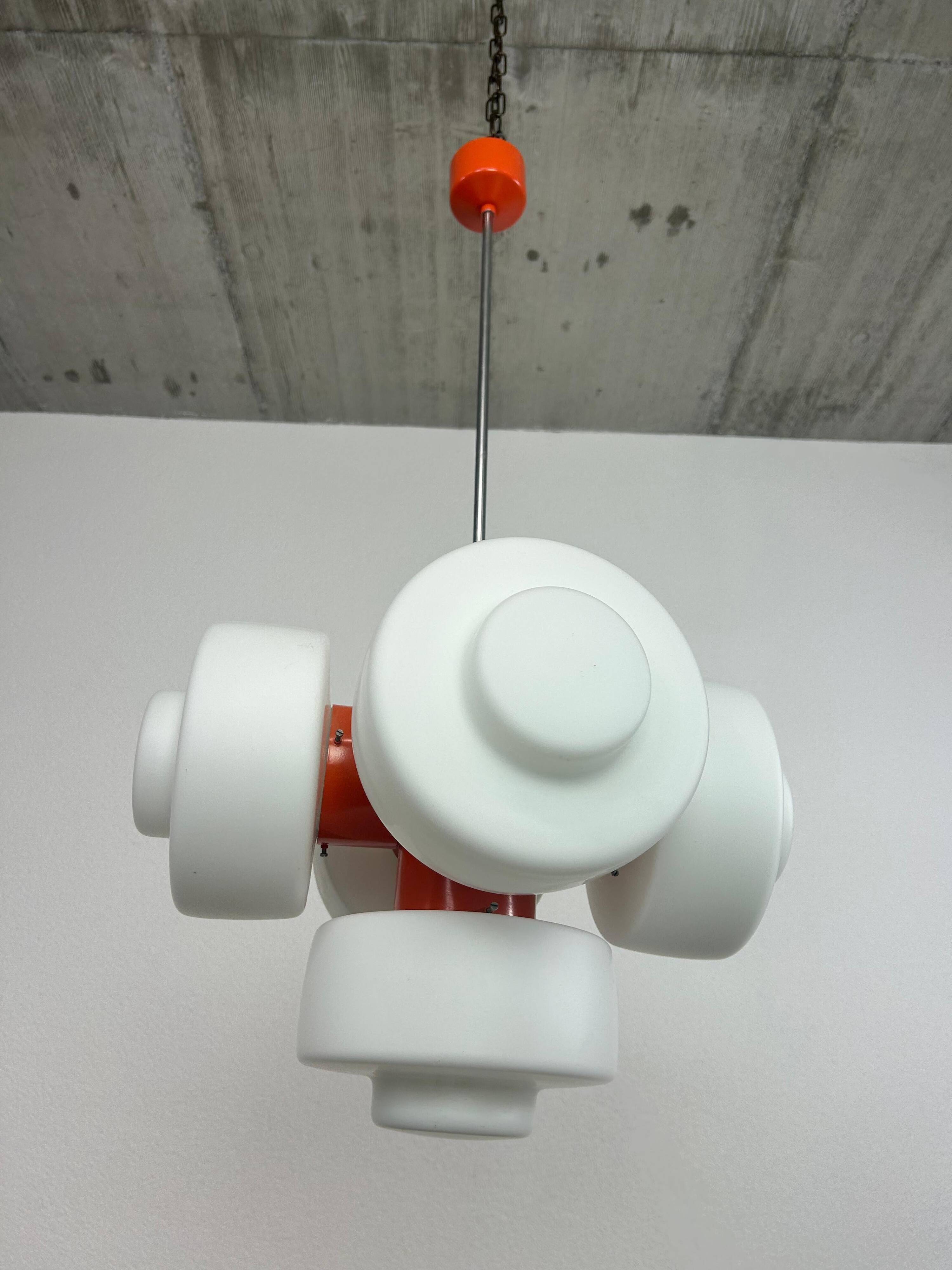 Orange lustre model 81501 by Josef Hurka for Napako