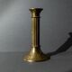 Vintage set of 3 brass candlesticks from the 1940s, various shapes.