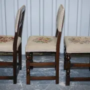 Victorian Floral Tapestry Dining Chairs, England, Set of 6