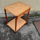 Bamboo bedside and wicker
