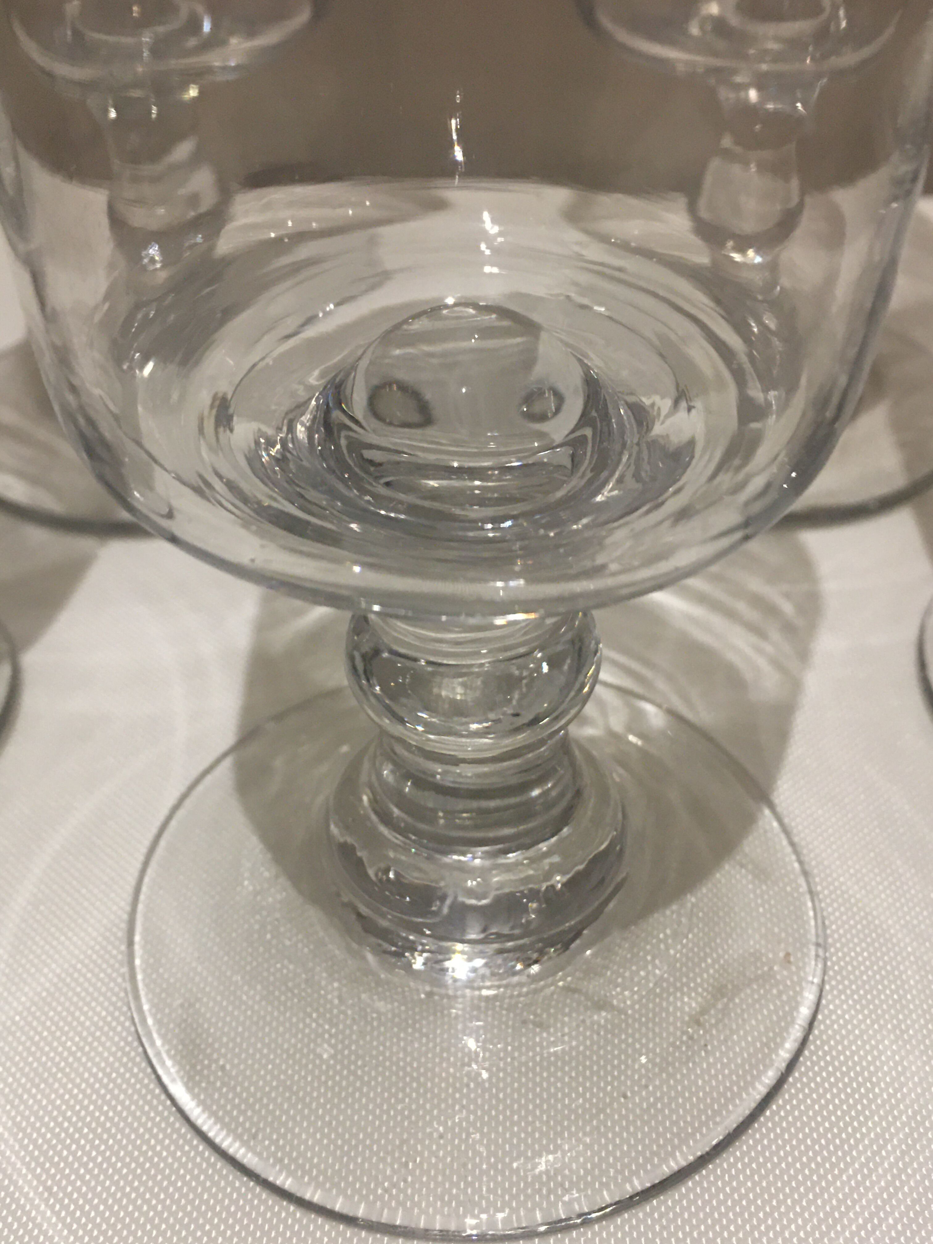 Lot de verres en verre soufflé